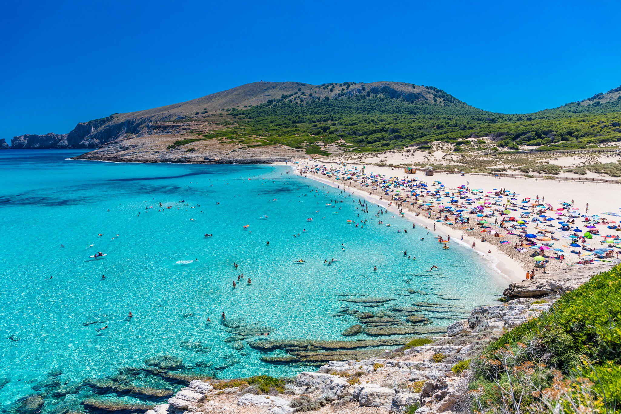 Beach of Cala Mesquida in Mallorca, Spain.