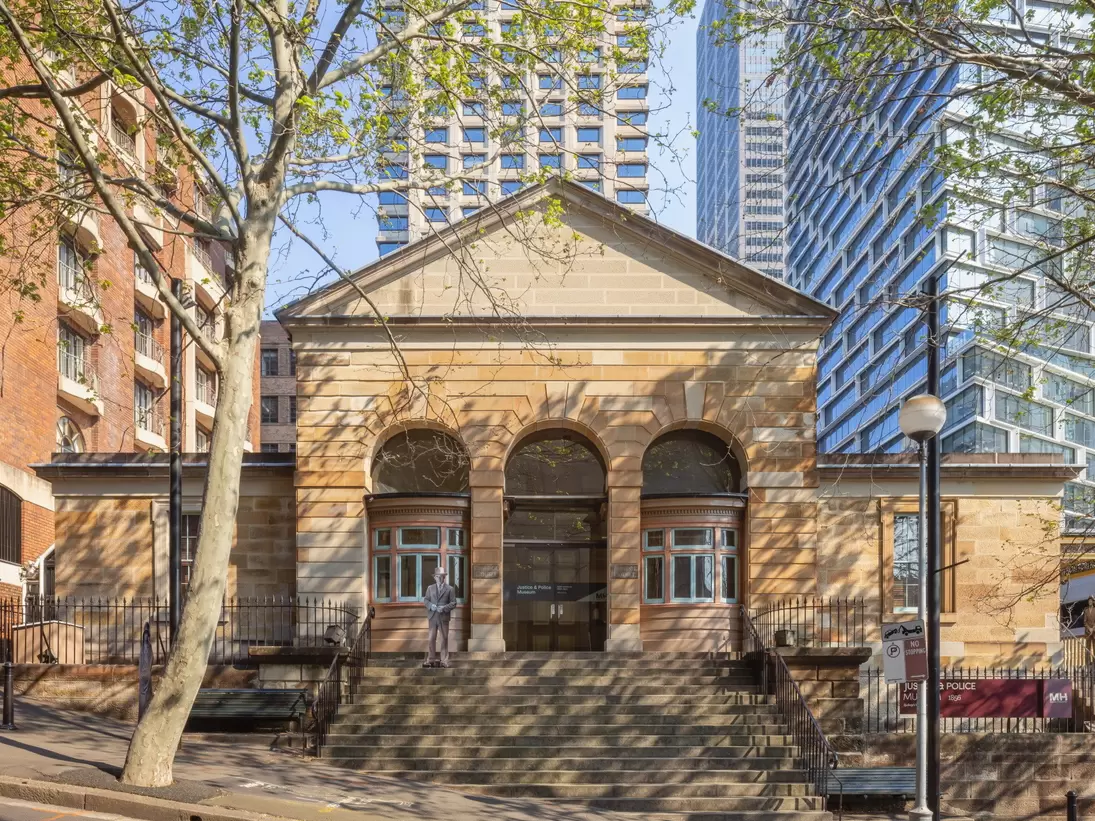 Facade of the Justice & Police Museum in Sydney, Australia.