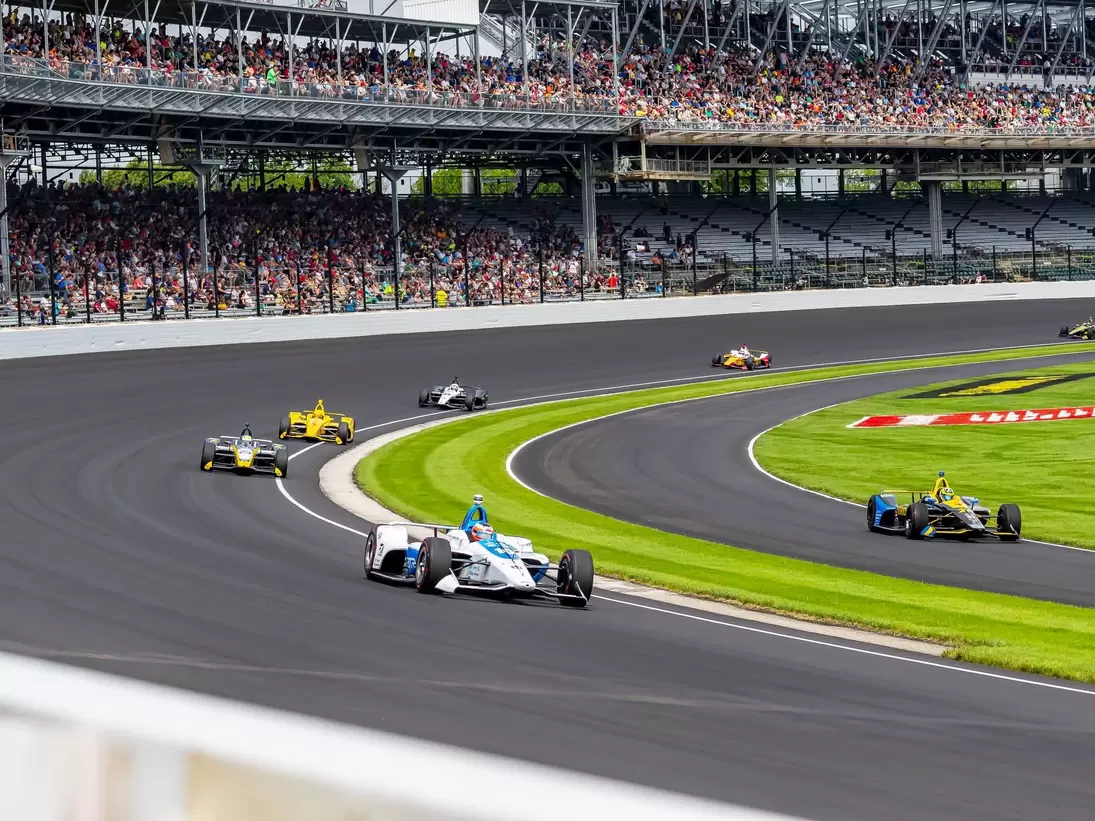 May 24, 2019 Indianapolis, IN: FELIX ROSENQVIST (R) (10) of Sweden prepares to practice for the Indianapolis 500 at Indianapolis Motor Speedway in Indianapolis, Indiana.