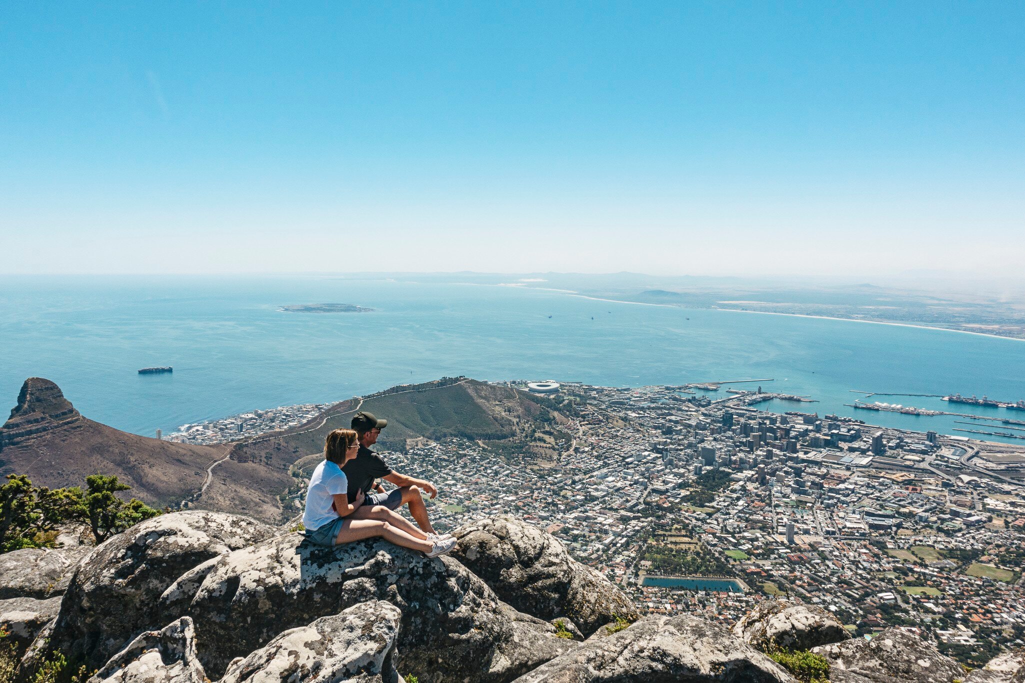 The view from table mountain is breathtaking.