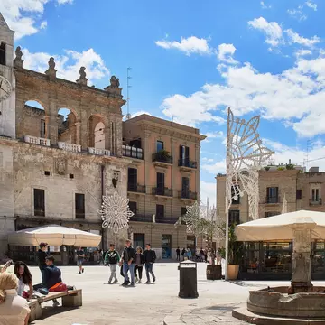Piazza Mercantile in old town Bari, in Italy's Puglia region. Getty Images.