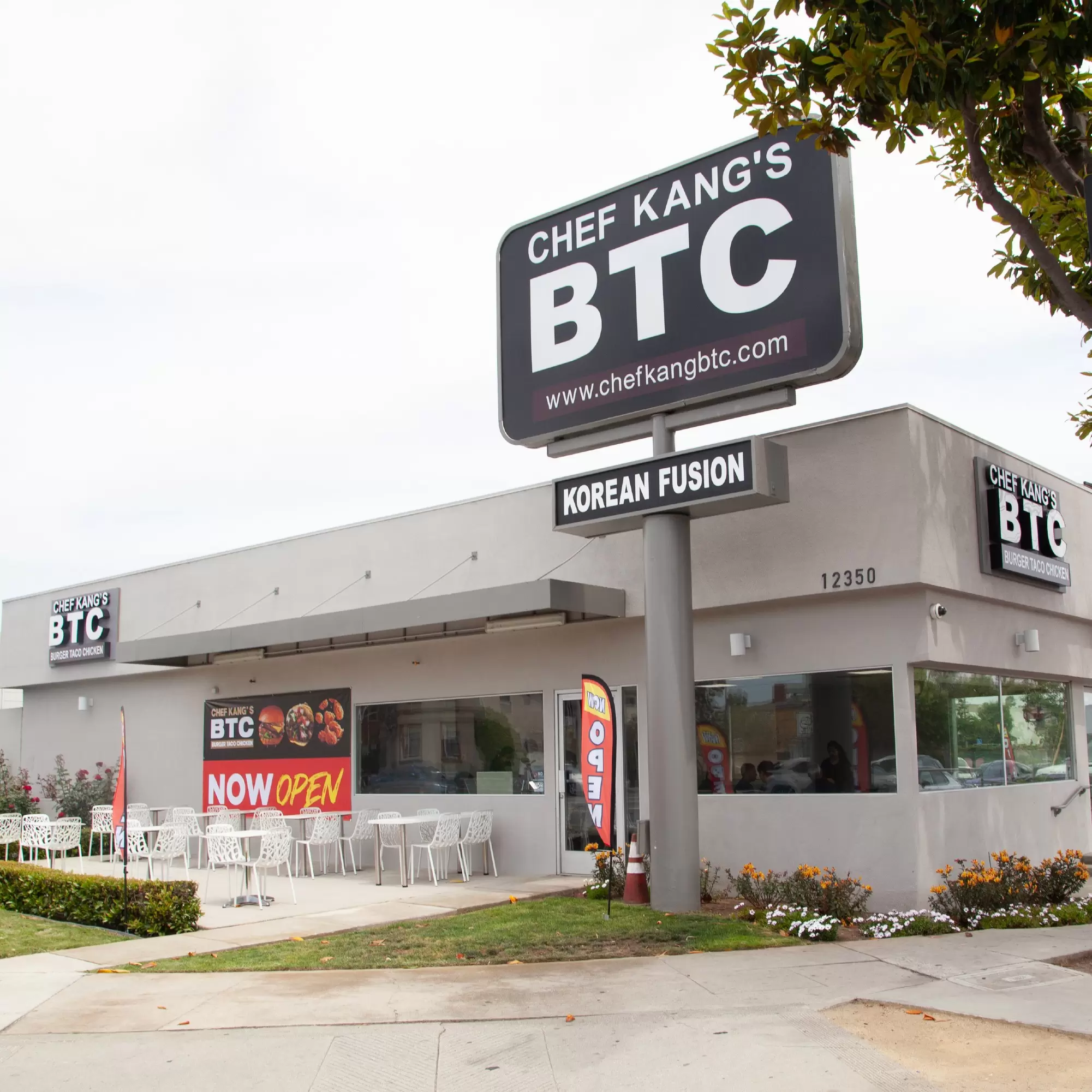 Exterior of Los Angeles Korean restaurant.
