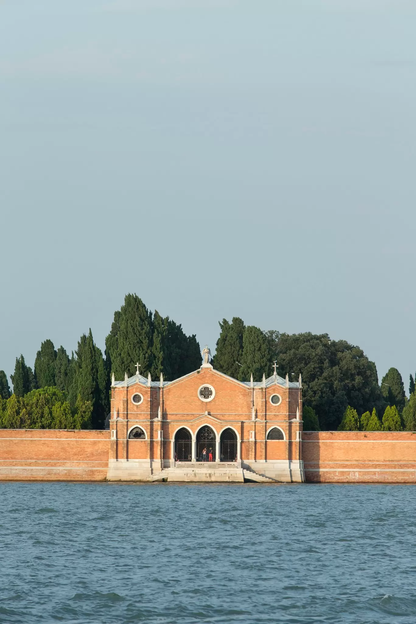 The arch entrance to Cimitero di San Michele in Venice, Italy.