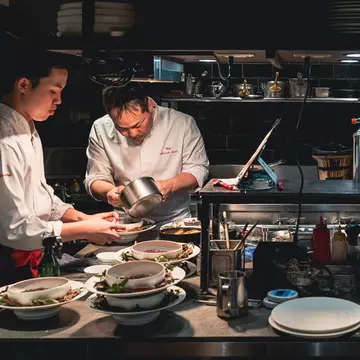 Tokyo chefs working on modern classics at Sincère, in Tokyo. Todd Fong