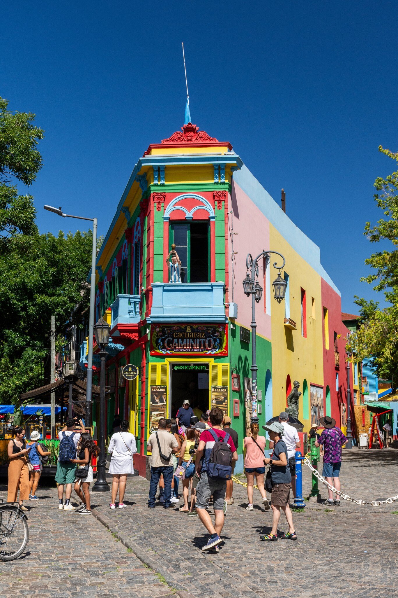 Colorful buildings in El Caminito, Buenos Aires, Argentina.