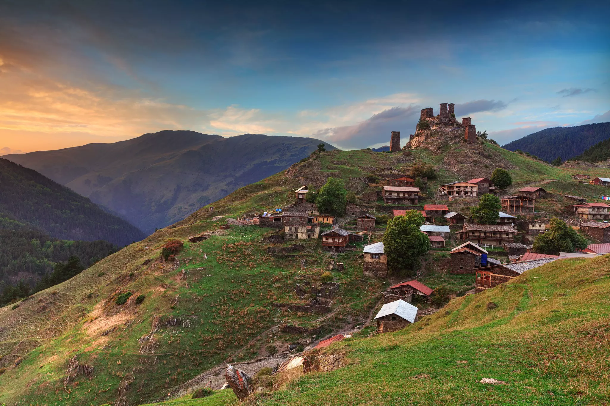 Mountain village of Tusheti. PrimePhoto / Shutterstock