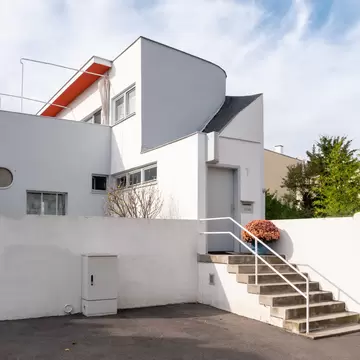 Exterior of the Weissenhof Siedlung a.k.a. Weissenhof Estate detached house by Hans Scharoun in Stuttgart, Germany. 