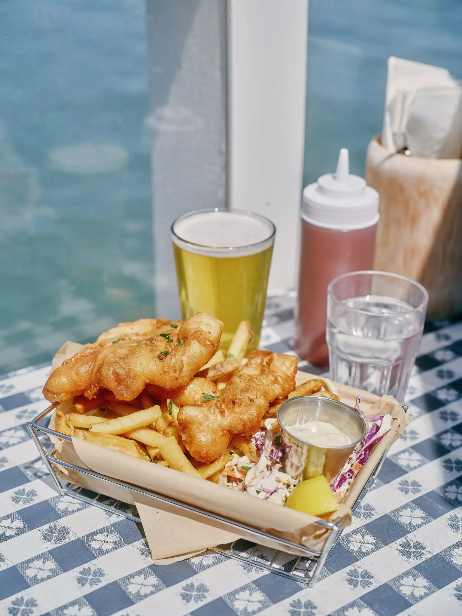 Fish & Chips on Fishermans Wharf, San Francisco, California. May 2025.