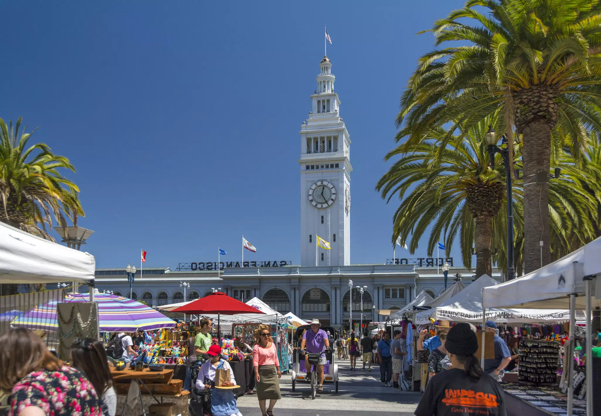 The farmers' market outside the Ferry Building in San Francisco