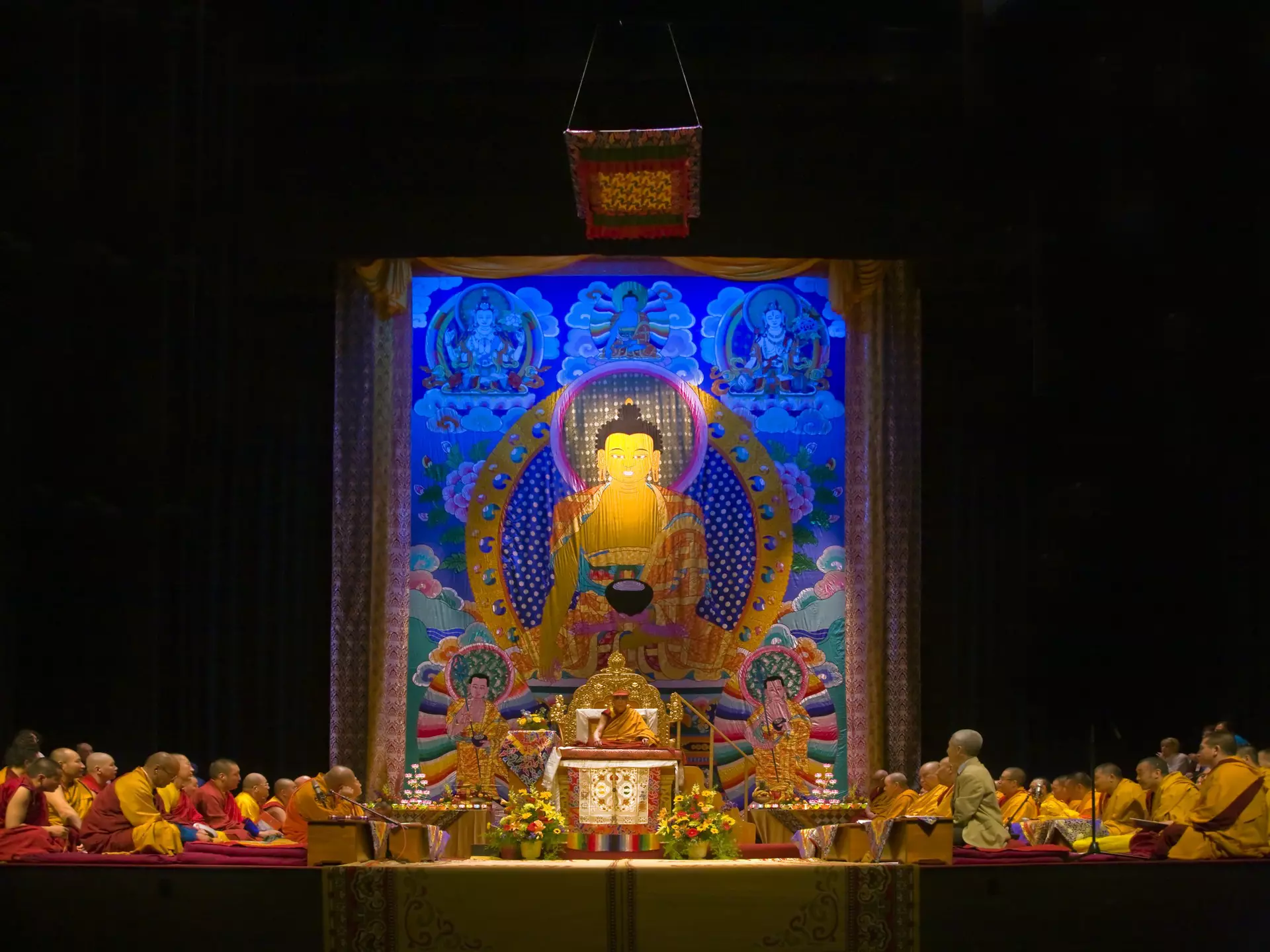 Dalai Lama teaching in Bloomington, Indiana