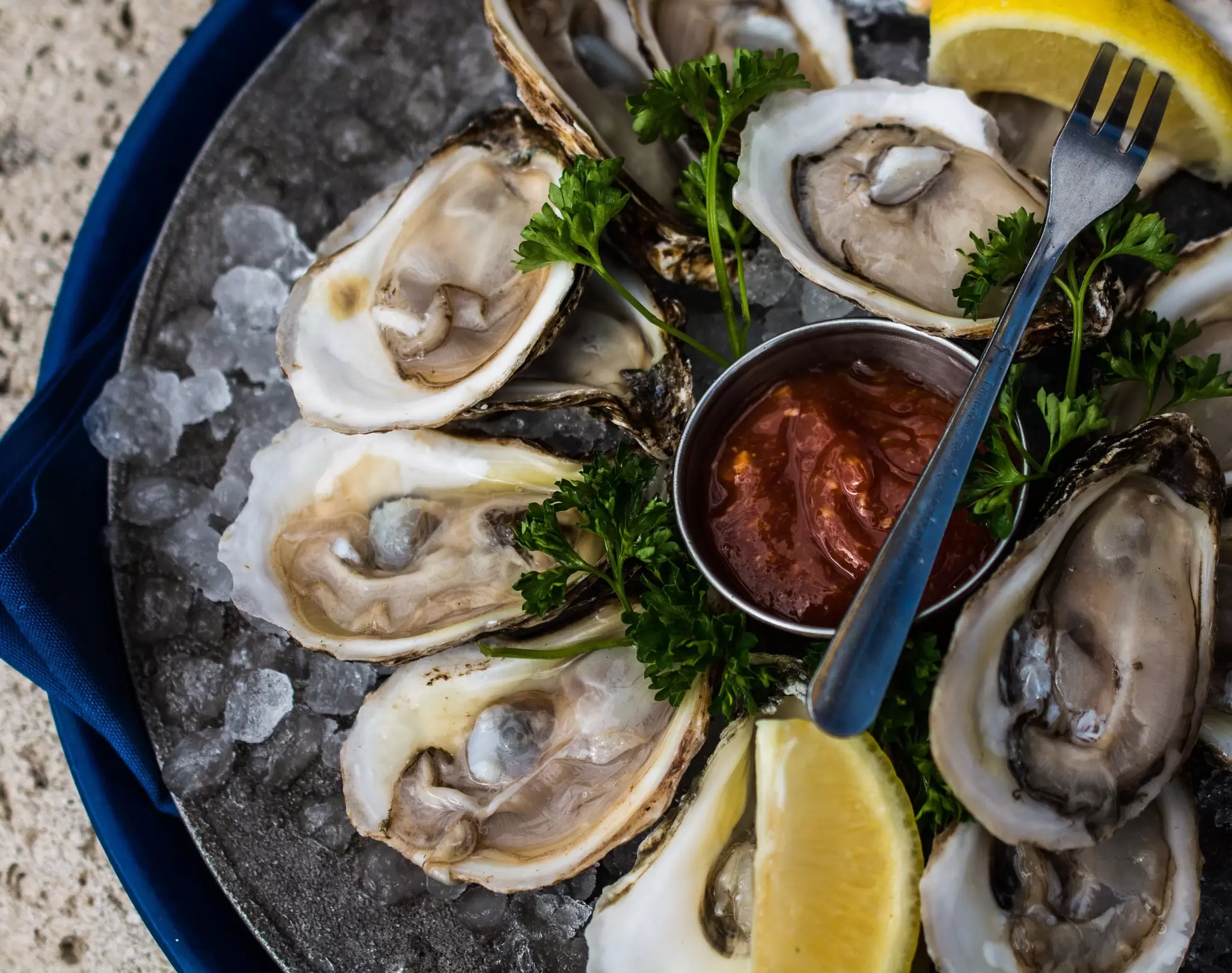 Raspberry Point oysters. Sandi Cullifer/Shutterstock