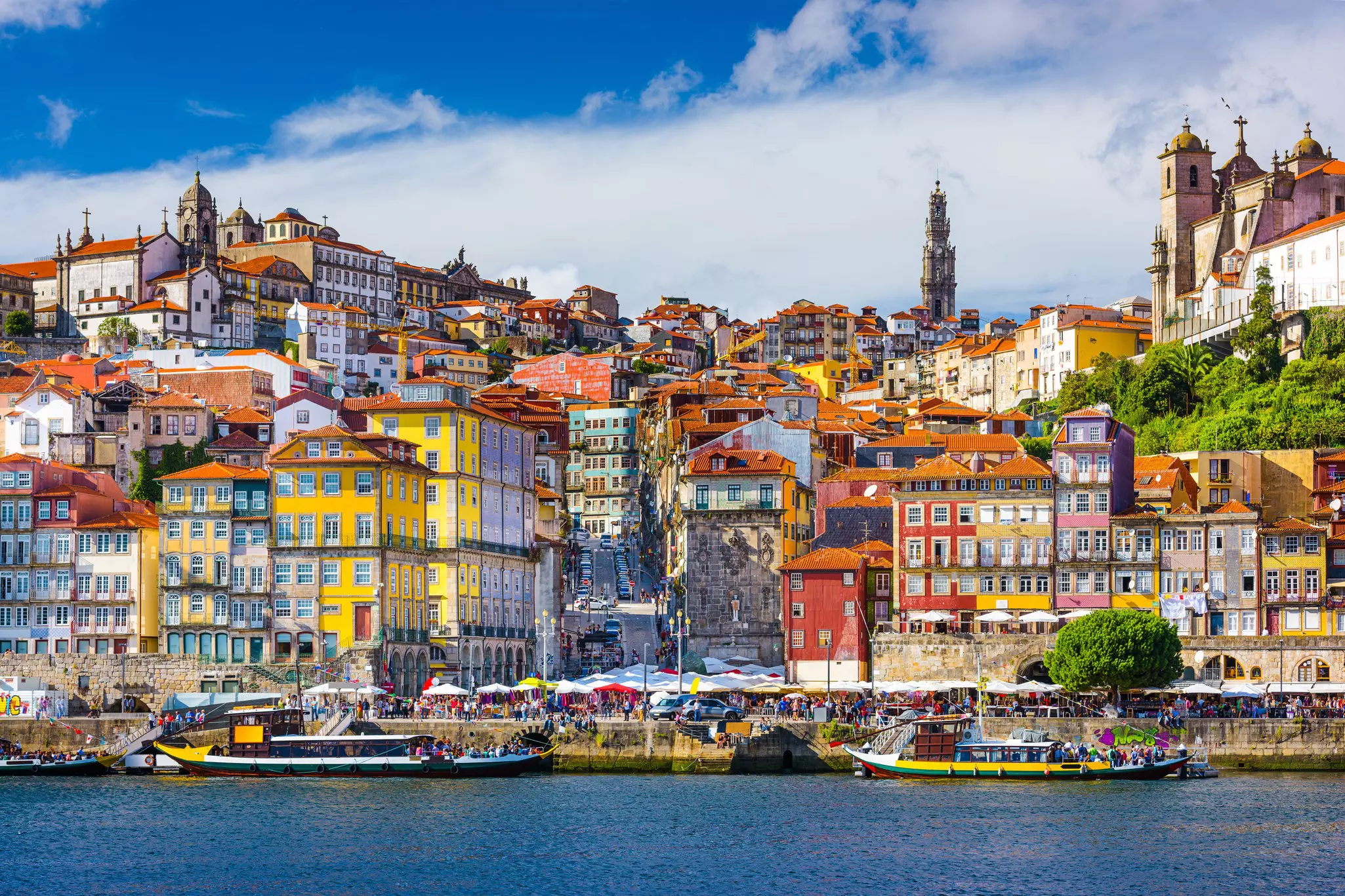 Porto skyline from across the Douro River
