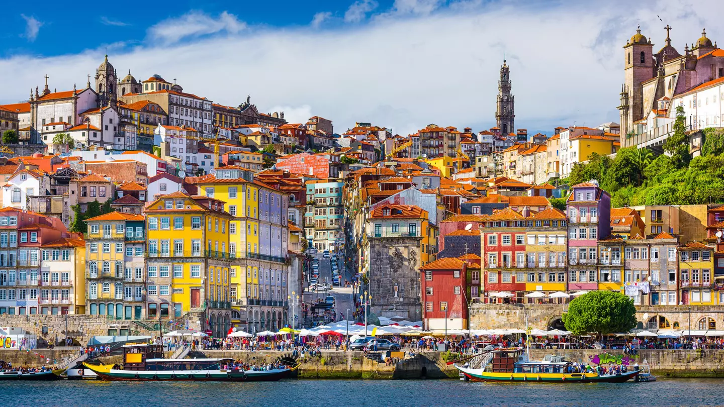 Porto skyline from across the Douro River
