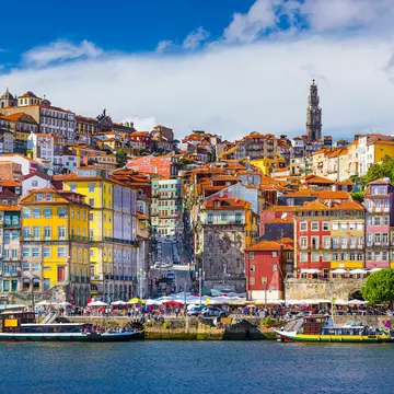 Porto skyline from across the Douro River