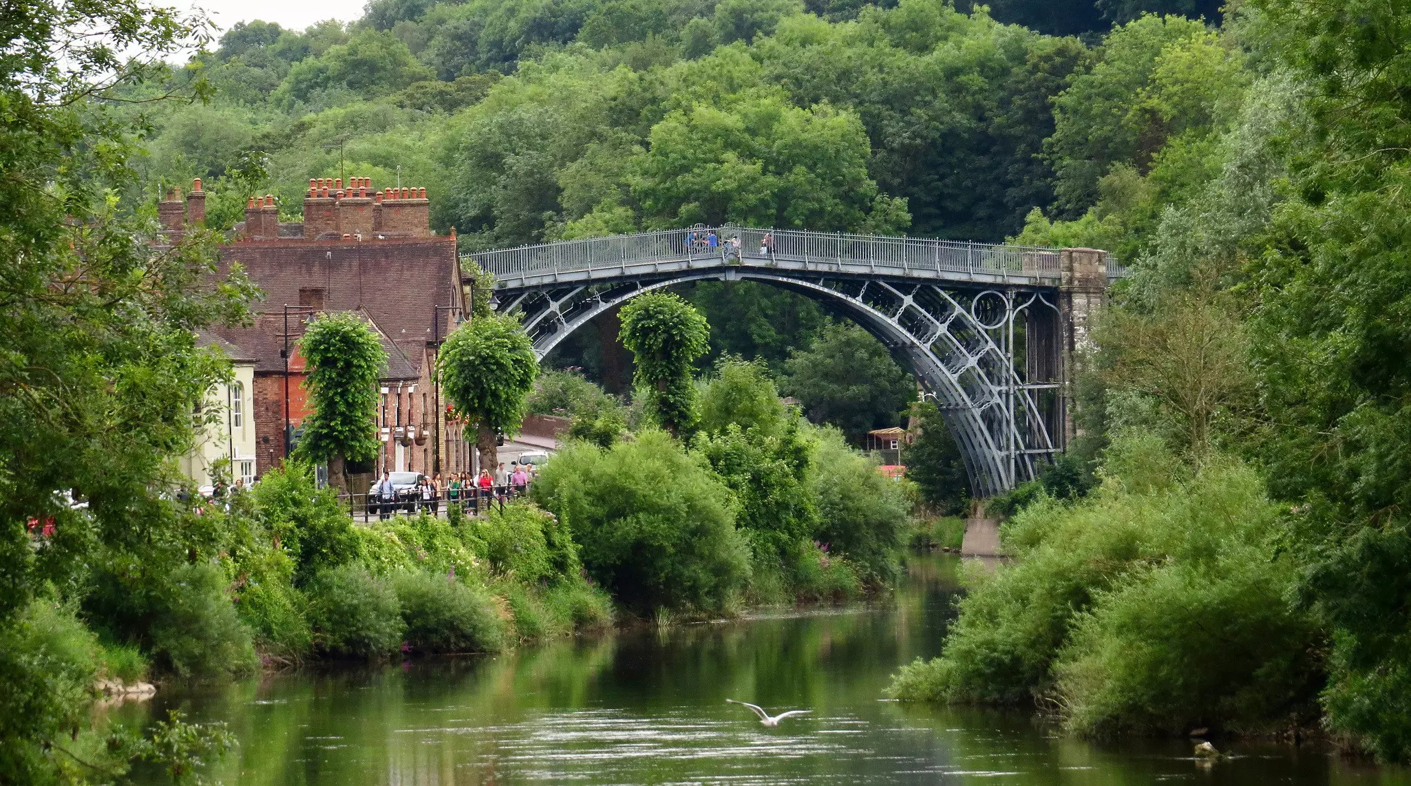 The Iron Bridge at Ironbridge, Shropshire, UK.
