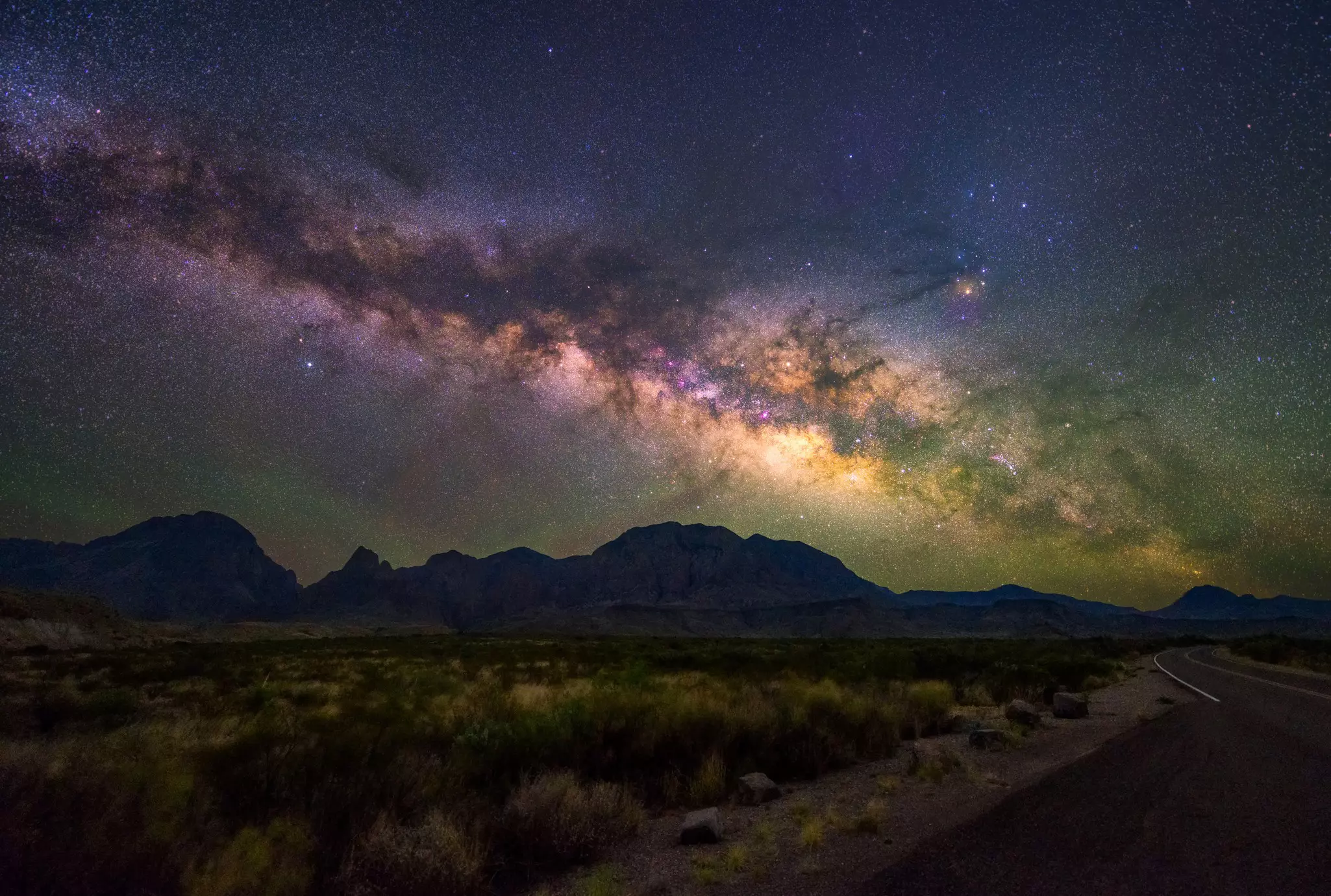 Milky way at Balanced Rock, Big Bend National park.
