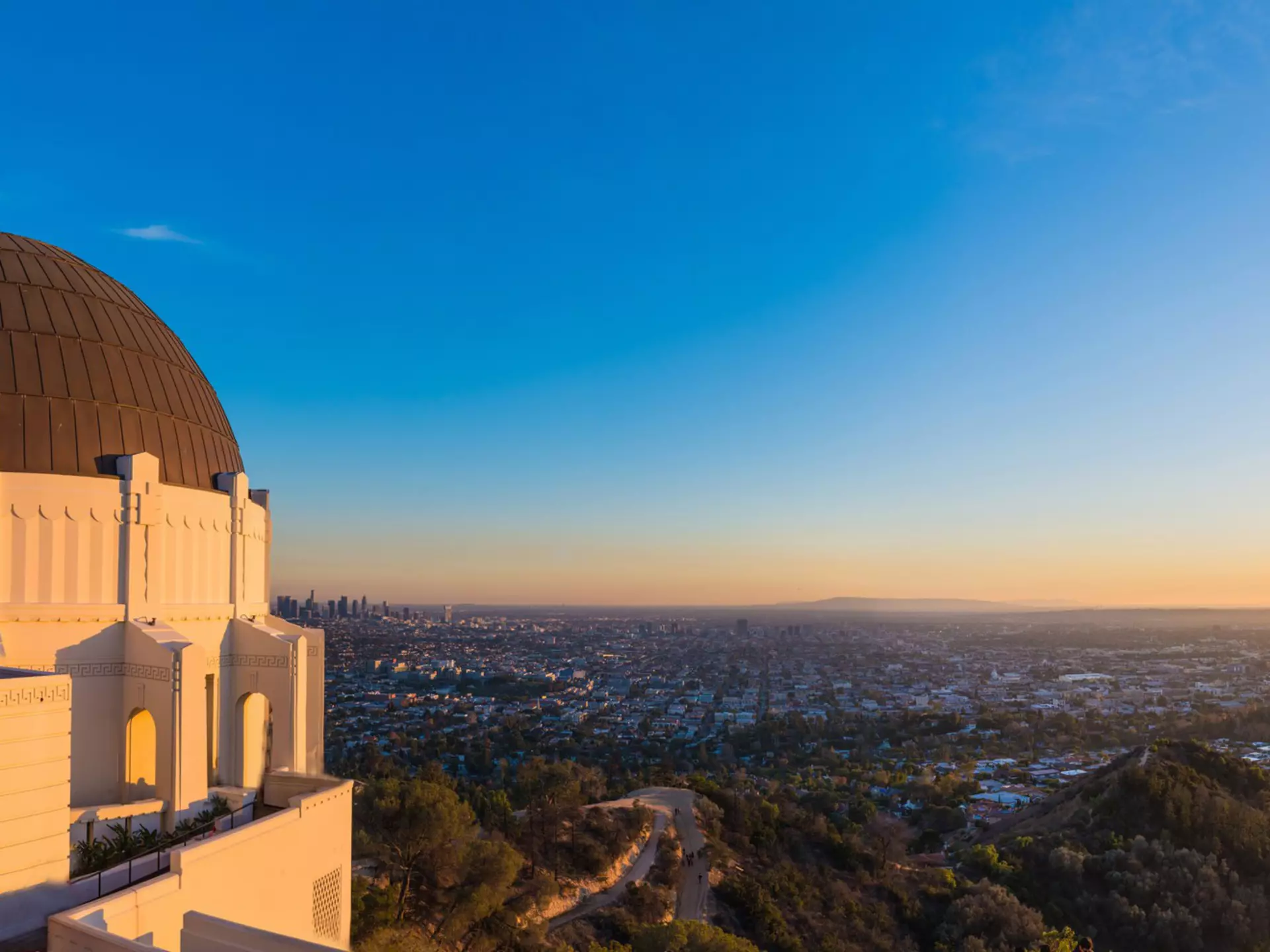 Griffith Observatory offers great views across Los Angeles. Image by Asim Bharwani / Getty