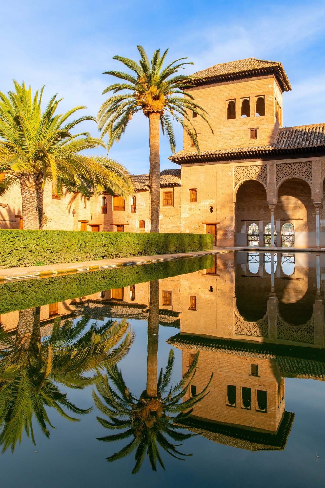 El Palacio del Partal  in the Alhambra complex in Granada, Spain.
