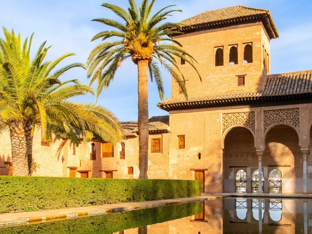 El Palacio del Partal  in the Alhambra complex in Granada, Spain.