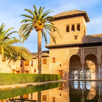 El Palacio del Partal  in the Alhambra complex in Granada, Spain.