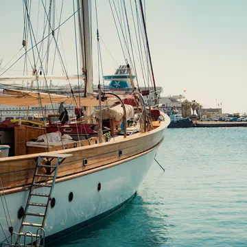 The port in the Old Town of Rhodes, a magnet for ferry-goers. JakWincenty/Shutterstock