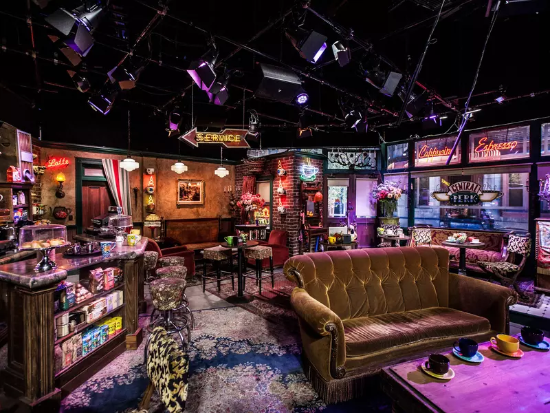 Friends TV Show. Central Perk Cafe set in Warner Bros Studio in Burbank, LA