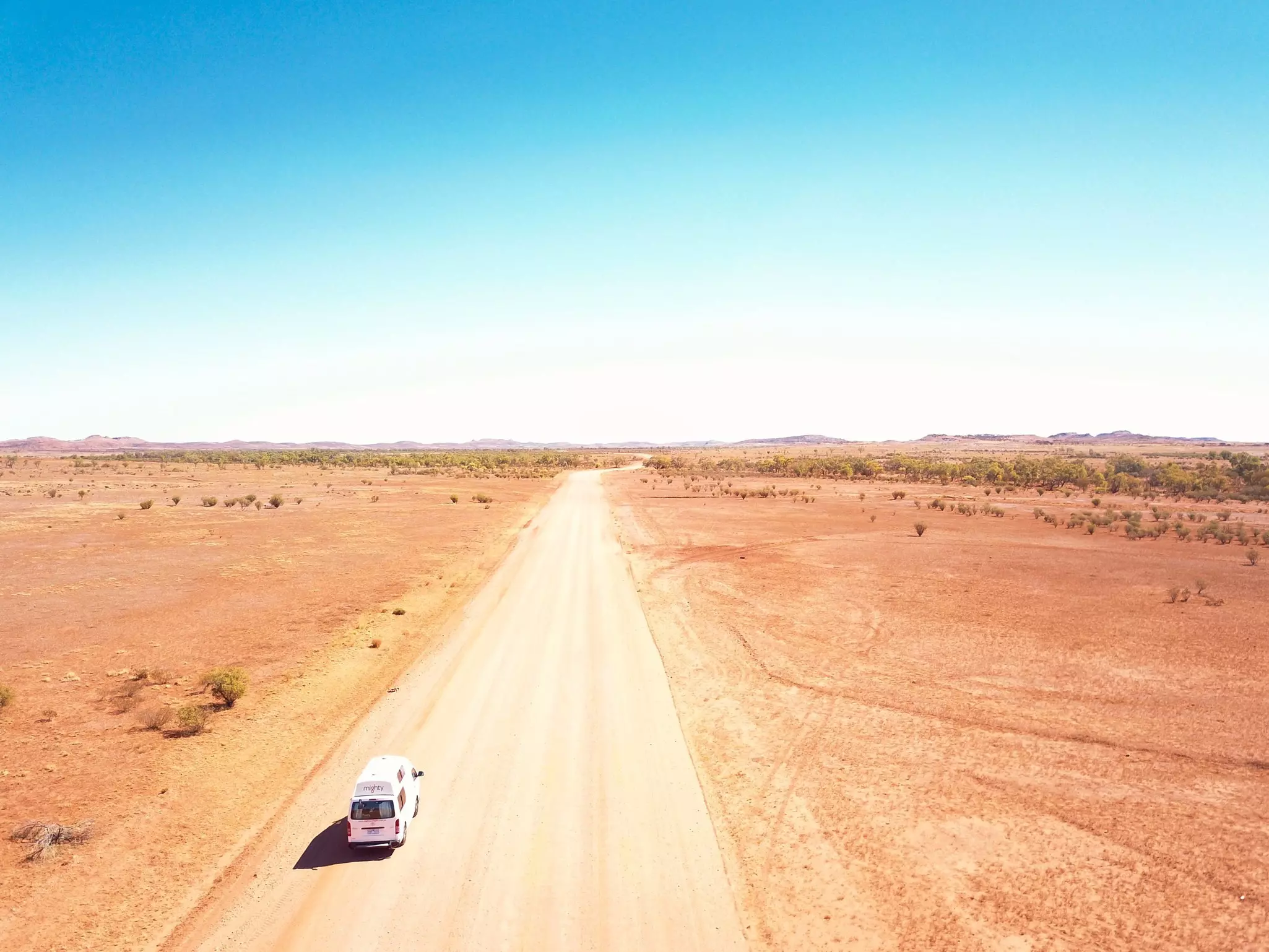 Car driving through the outback, Australia