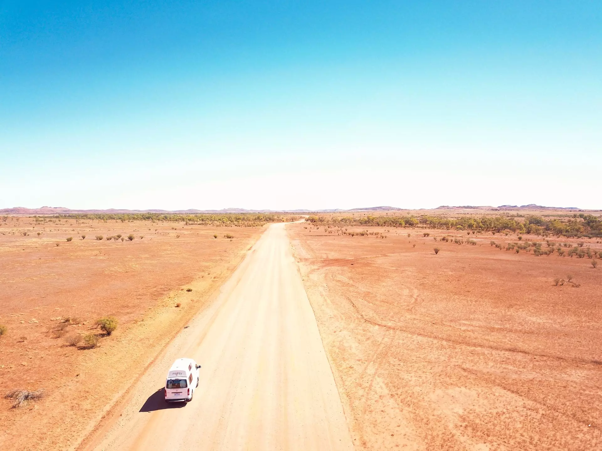 Car driving through the outback, Australia