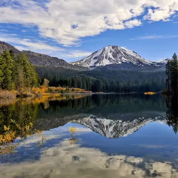 Manzanita Lake and Lassen Peak, Lassen Volcanic National Park