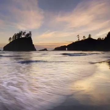 Sunset on  Second Beach, Olympic National Park