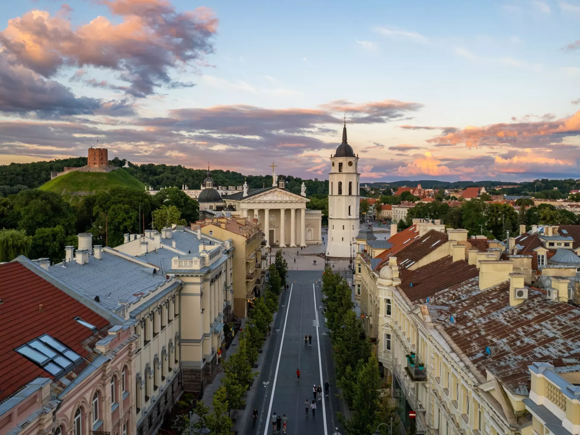 Vilnius, Lithuania's arty capital city, is ideal for a weekend break. Gediminas Medziausis/Getty Images