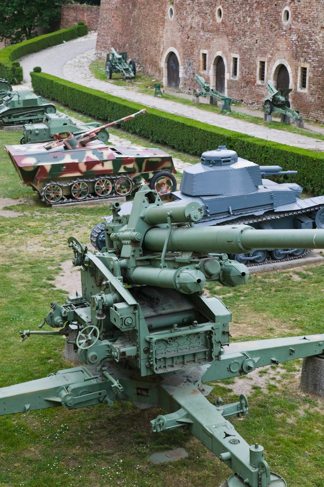 Tank display outside Military Museum at Kalemegdan, Belgrade, Serbia