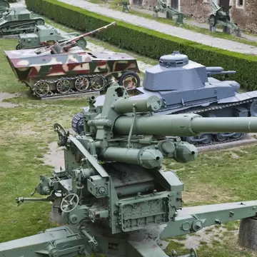 Tank display outside Military Museum at Kalemegdan, Belgrade, Serbia
