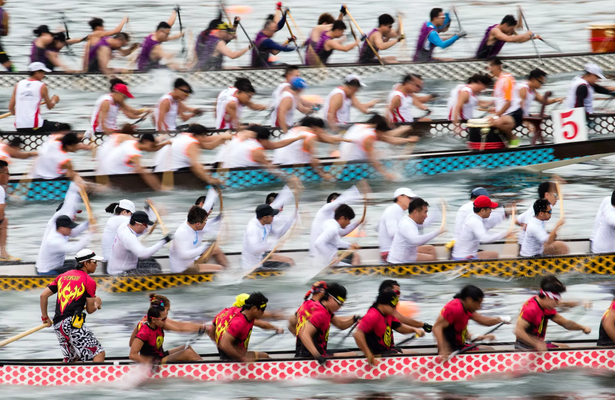 International Dragon Boat Festival race in Hong Kong.