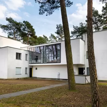 The Bauhaus master house building designed by architect Walter Gropius in 1925 is a listed masterpiece of modern architecture.  
