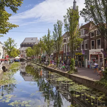A canal in the historic centre of Delft