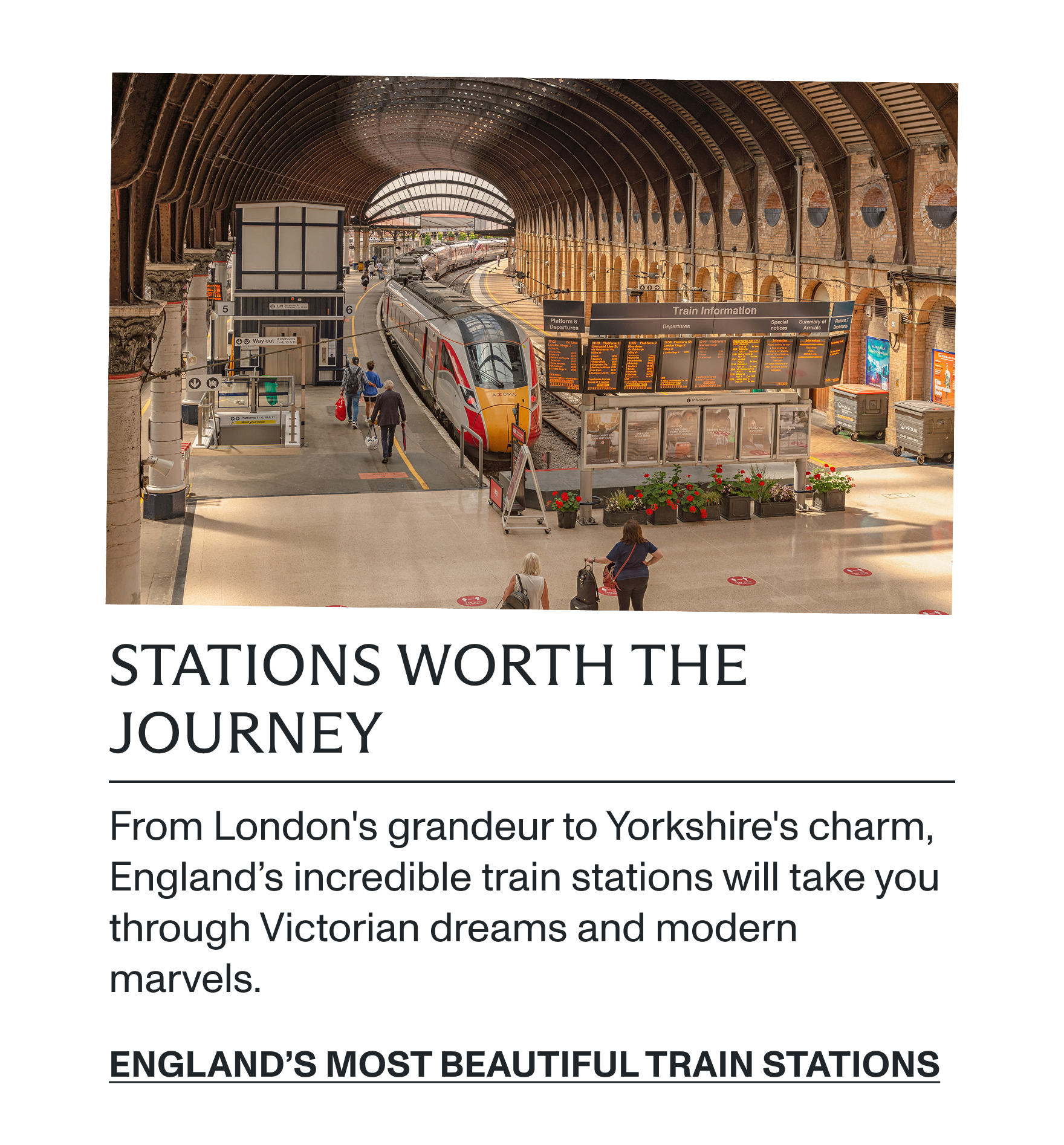 England's most beautiful train stations