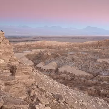 People watching the sunset at Valle de la Muerte (Death Valley), Atacama Desert, Chile