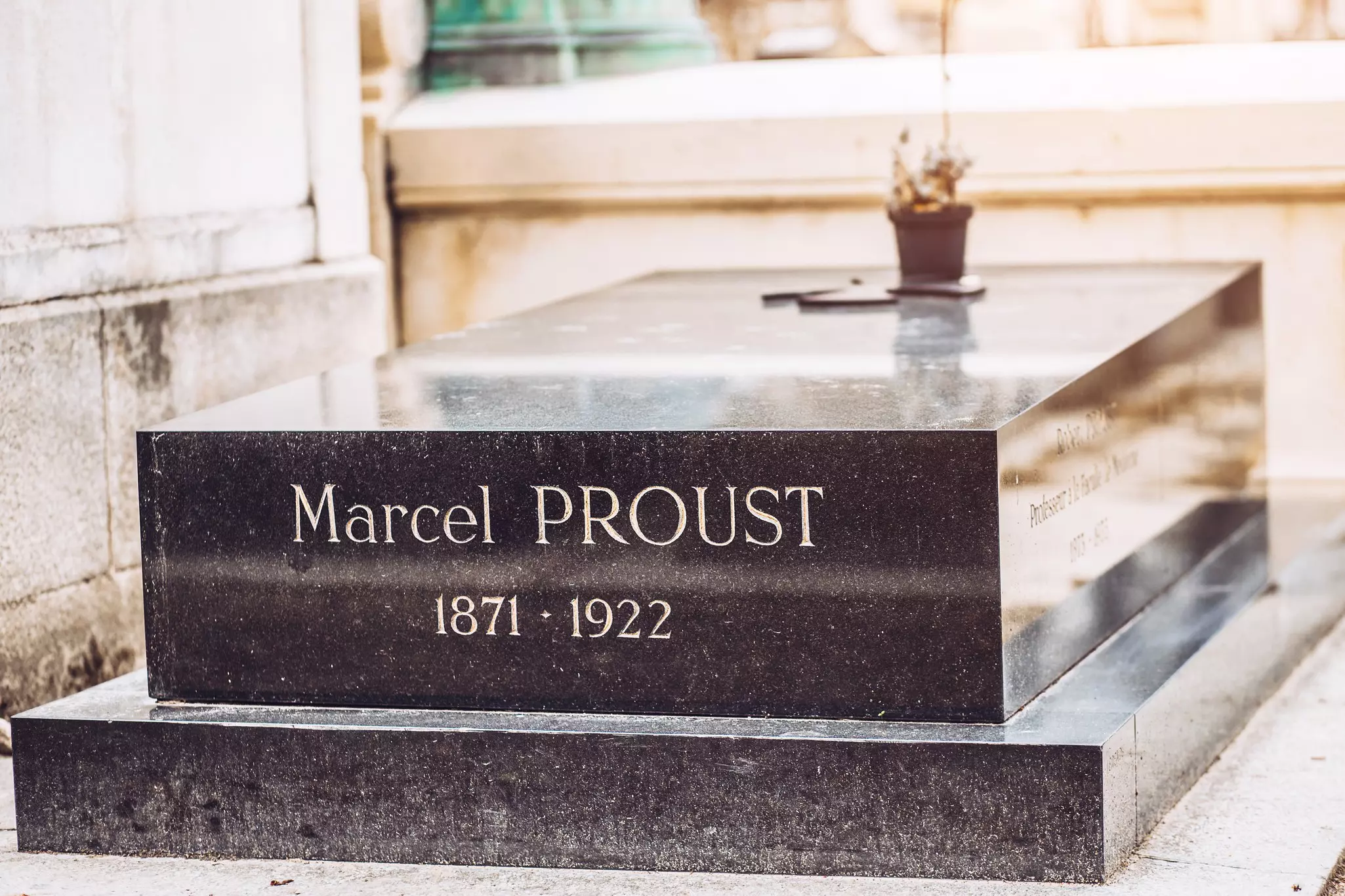 Pere Lachaise - gravestone on the grave Marcel Proust