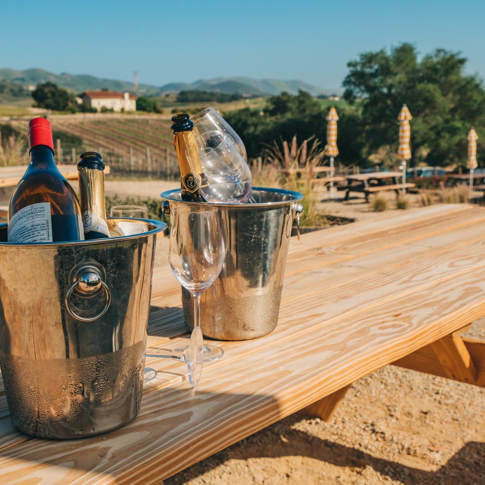 Wine at a vineyard, California