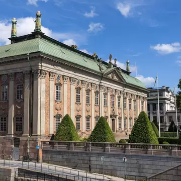 Stockholm, Sweden - July 16 2024: Street view of riddarhuset stone building and park. No visible people, License Type: media, Download Time: 2026-04-09T10:15:42.000Z, User: esterpyykko45, Editorial: true, purchase_order: 65050 - Digital Destinations and Articles, job: Lonely Planet, client: app content, other: Ester Pyykko