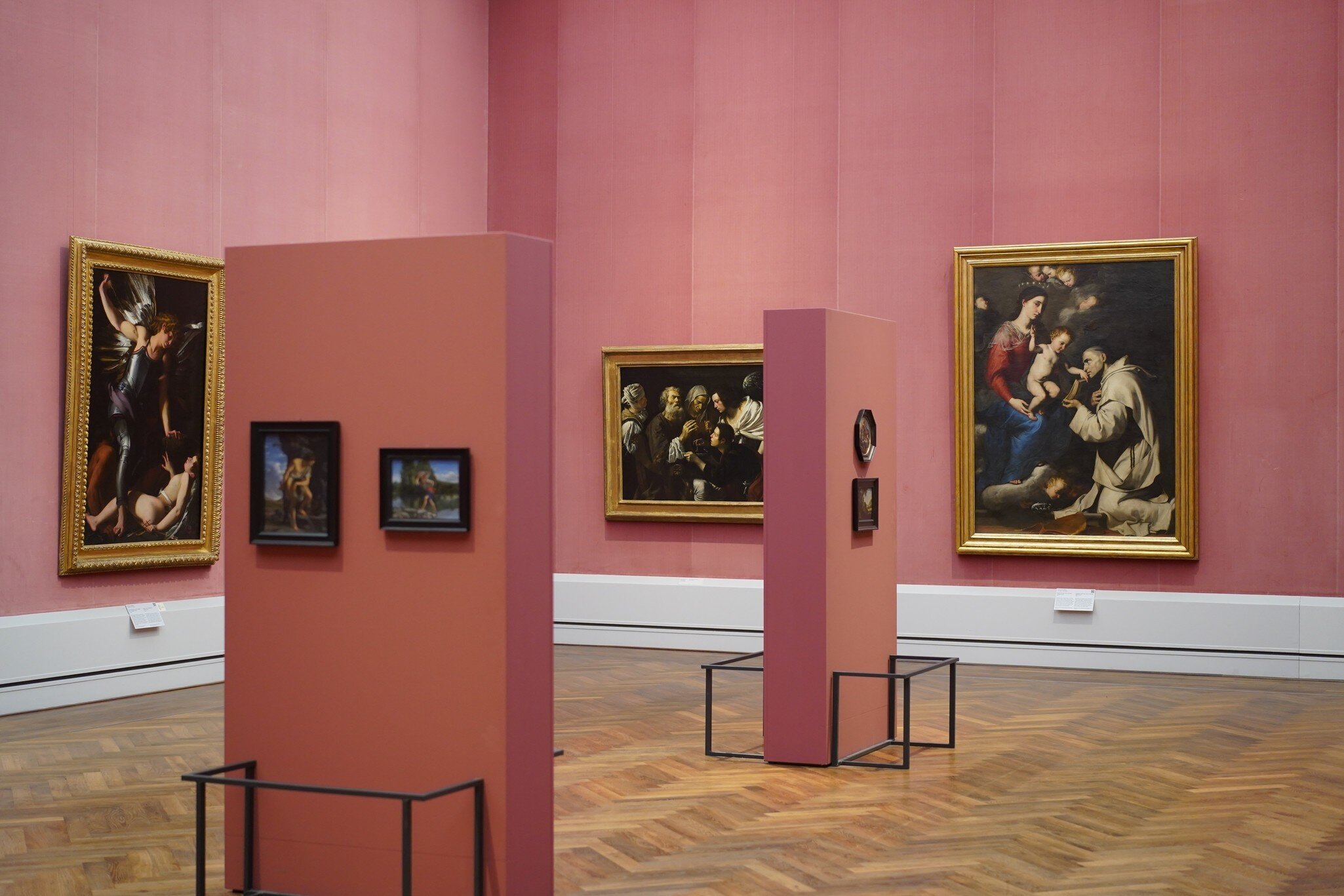 Interior exhibition hall of Gemäldegalerie in Berlin, Germany. 