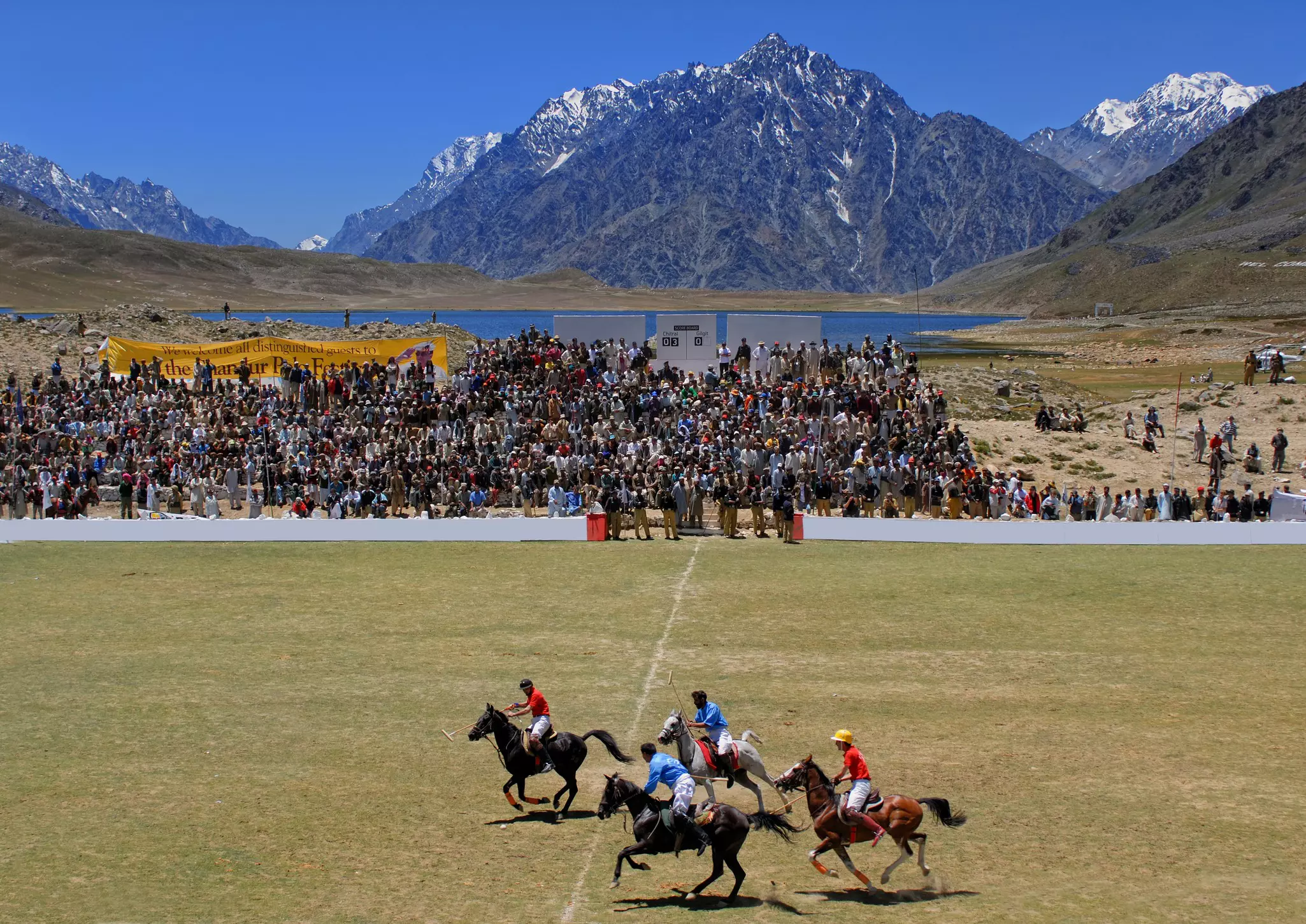 On this drive, you can pause to watch the polo at the Shandur Pass © Nadeem Khawar / Getty Images