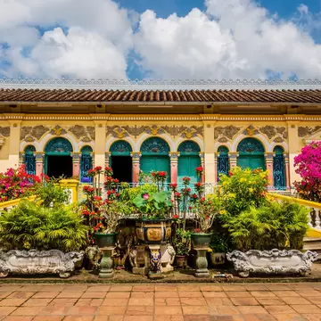 Binh Thuy ancient house is one of the rare French style houses remaining in the South, Vietnam.