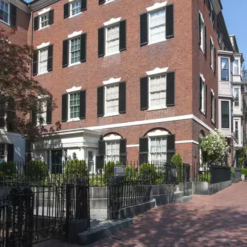 Exterior view of the Nichols House Museum in Boston, Massachusetts.
