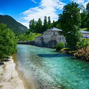 The Salzbergwerk salt mine tours in Berchtesgaden, Germany.
