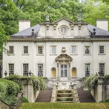 Swan House in Atlanta - part of Atlanta History Center - ATLANTA, GEORGIA - APRIL. 20 2016; Shutterstock ID 415659565; your: Bridget Brown; gl: 65050; netsuite: Online Editorial; full: POI Image Update