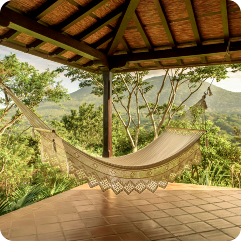 A hammock swing.
