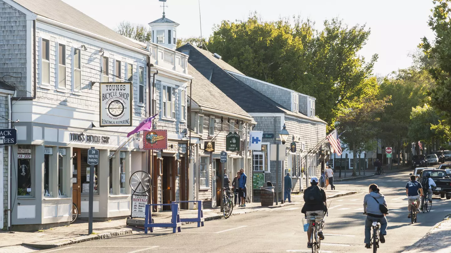 View of historic street in Nantucket