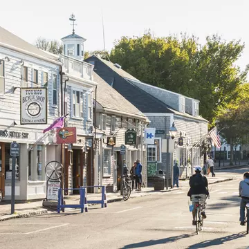 View of historic street in Nantucket
